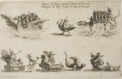 Indgang af Monseigneur Henry de Lorraine, Marquis de Moy, under navnet Pirandre, fra Kampen ved Barrieren af Jacques Callot