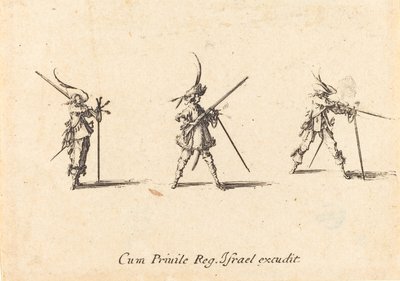 Affyring af musketten af Jacques Callot