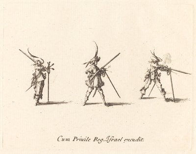 Affyring af musketten af Jacques Callot
