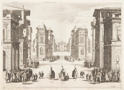 Første akt af Soliman af Jacques Callot