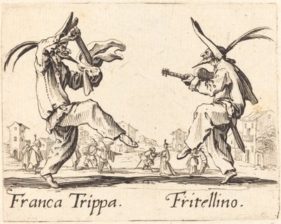 Franca Trippa og Fritellino, ca. 1622. af Jacques Callot