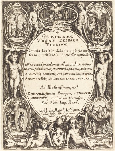 Frontispice til "Gloriosissimae" af Jacques Callot