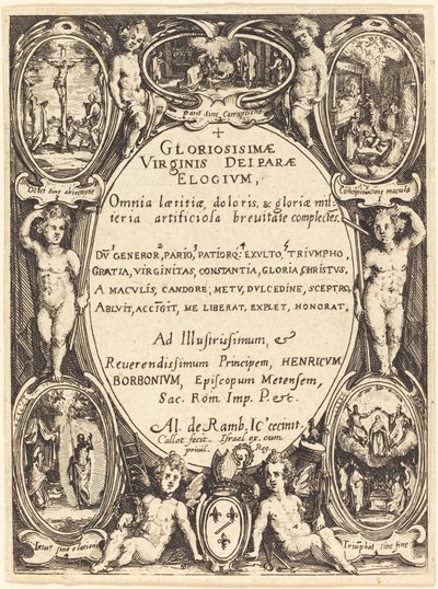 Frontispice til "Gloriosissimae" af Jacques Callot