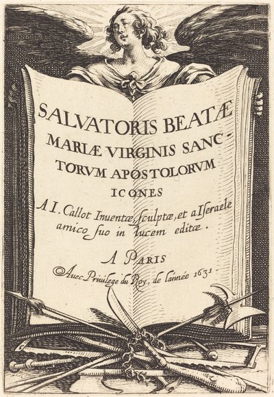 Frontispice til "De store apostle" af Jacques Callot