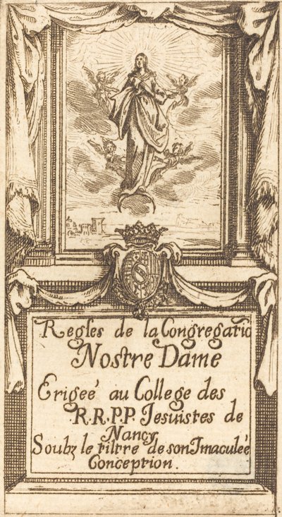 Frontispice til Reglerne for Vor Frue Orden af Jacques Callot