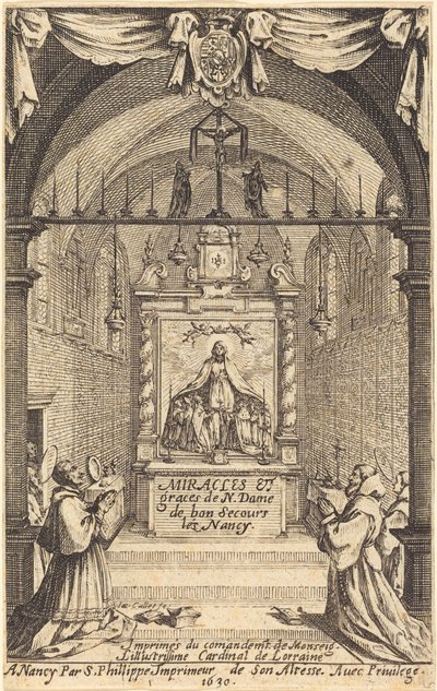Frontispice for Vor Frue af "Bon-Secours-les-Nancy"s mirakler og nåder af Jacques Callot