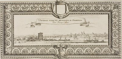 Frontispice, fra forskellige scener designet i Firenze af Jacques Callot