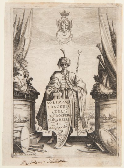 Frontispice af Soliman, Anden Stat af Jacques Callot