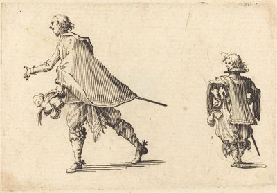 Gentleman og hans side, ca. 1617. af Jacques Callot