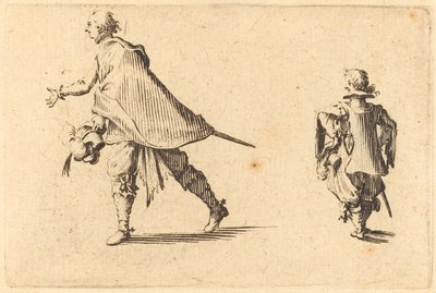 Gentleman og hans side, ca. 1622. af Jacques Callot
