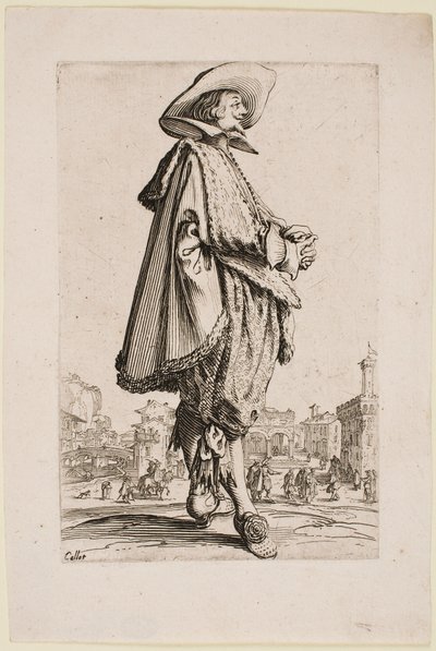 Gentleman with Hands Clasped, fra serien "The Nobility of Lorraine" af Jacques Callot