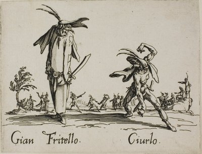 Gian Fritello - Ciurlo, plade 7 fra Balli di Sfessania af Jacques Callot