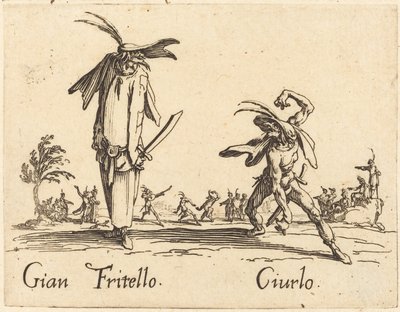 Gian Fritello og Ciurlo, ca. 1622. af Jacques Callot