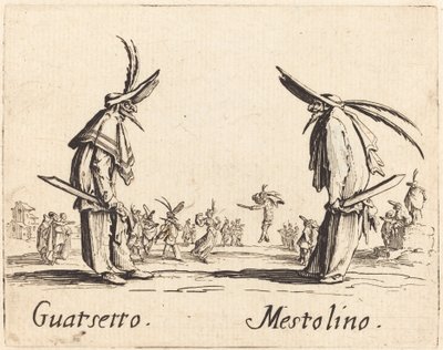 Guatsetto og Mestolino, ca. 1622. af Jacques Callot
