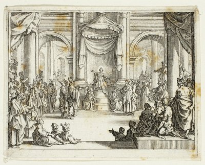Jesus blandt lægerne, fra Det Nye Testamente af Jacques Callot
