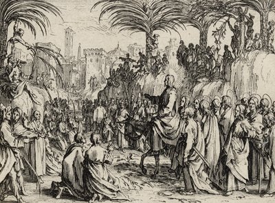 Jesus træder ind i Jerusalem, 1635 af Jacques Callot