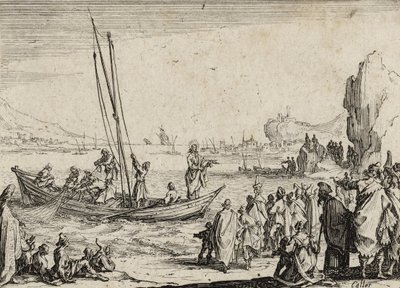 Jesus prædiker ved havet, 1635 af Jacques Callot