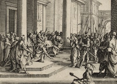 Jesus og den utro kvinde, 1635 af Jacques Callot