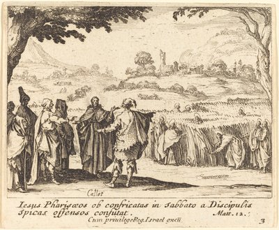 Jesus med farisæerne, 1635. af Jacques Callot