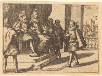 Konge og Dronning i samråd om tyrkerne, 1612. af Jacques Callot