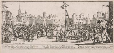 The Strapado, illustration fra The Large Miseries of War af Jacques Callot