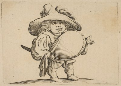 Mand med en stor mave dekoreret med en række knapper Mand med en stor mave dekoreret med..., 1616-22. af Jacques Callot