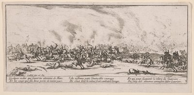The Battle, illustration fra The Large Miseries of War af Jacques Callot