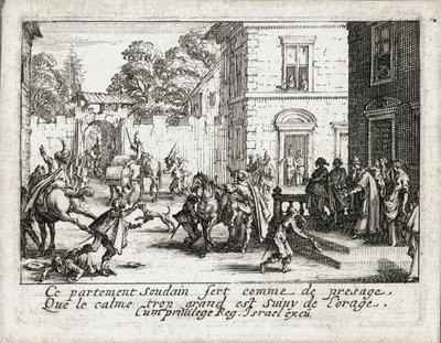 Den fortabte søns liv ... (kobberstik) af Jacques Callot