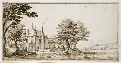 La Vieille Malgrange (pen og brunt blæk på papir) af Jacques Callot
