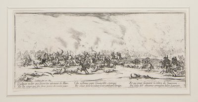 Slaget, plade 3 fra serien The Great Miseries of War af Jacques Callot