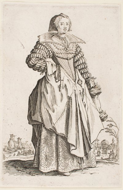 Lady in a Wide Collar, fra serien "The Nobility of Lorraine" af Jacques Callot
