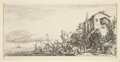 Le petit port (Den lille havn), fra Landscapes for Giovanni de Medici af Jacques Callot