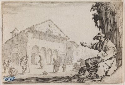 Lunerne, Hospitalet. Otteogtredivte nummer i serien på 50 tryk, graveret i Nancy (Lieure 465, Meaume 843) af Jacques Callot