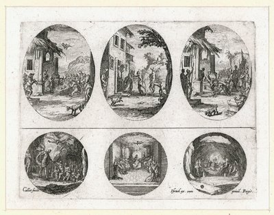 Passionens mirakler ... (kobberstik) af Jacques Callot