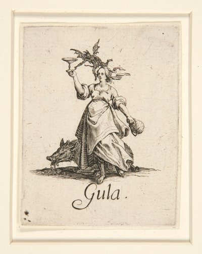 De syv dødssynder: La Gourmandise (Gruttony) af Jacques Callot