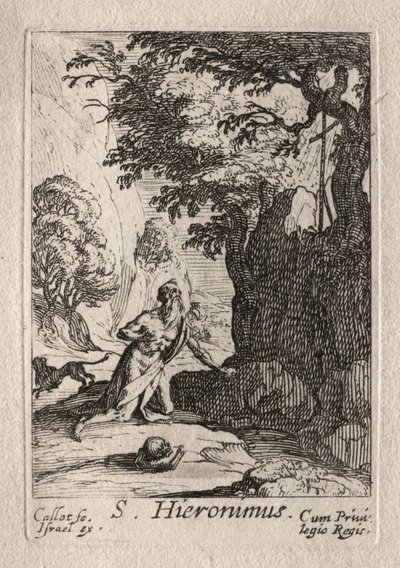 The Penitents: St. Jerome af Jacques Callot