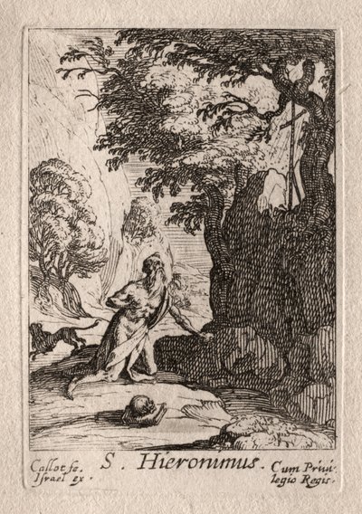 The Penitents: St. Jerome af Jacques Callot