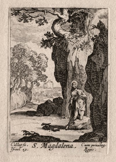 The Penitents: St. Madeleine angrende. af Jacques Callot