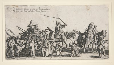 Sigøjnerne på march; jeg af Jacques Callot