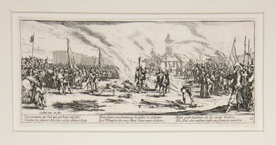 Krigens store elendighed: Nr. 13 - Bålet af Jacques Callot