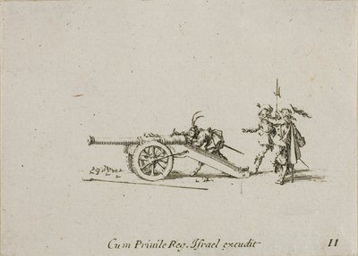 Indlæser Canon, plade elleve fra The Military Exercises af Jacques Callot