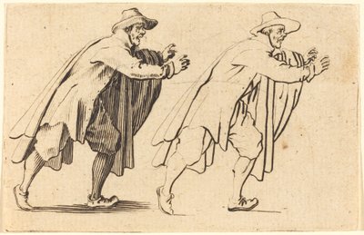 Mand bevæger sig brat af Jacques Callot