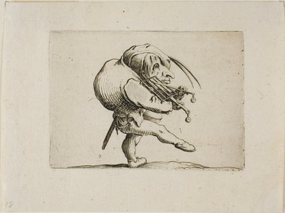 Man Playing a Grill as a Violin, fra Varie Figure Gobbi af Jacques Callot