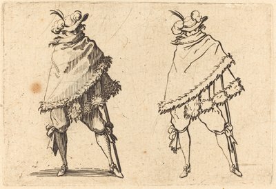 Mand svøbt i sin kappe af Jacques Callot