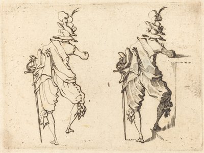 Mand med sværd af Jacques Callot
