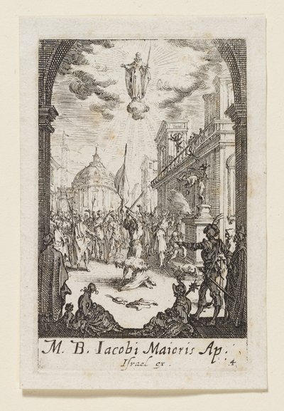 Sankt Jakob den Ældres martyrium (M. B. Jacobi Maioris) af Jacques Callot