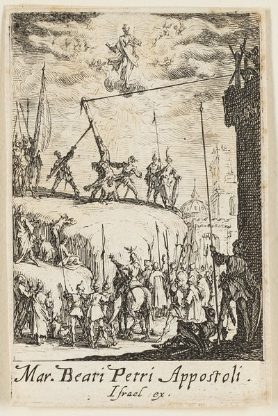 Sankt Peters martyrium, planche 1 fra Apostlenes martyrier af Jacques Callot