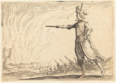 Militærchef til fods af Jacques Callot