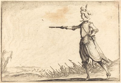 Militærchef til fods af Jacques Callot