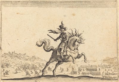 Militærchef til hest, ca. 1622. af Jacques Callot